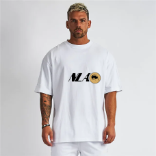 NLA Black and Gold Large White-T